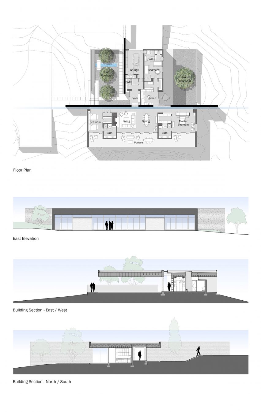 Plan of Sundial House by Specht Architects
