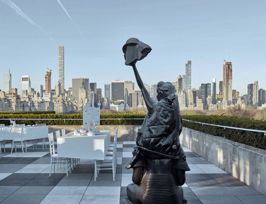 Theater of Disappearance Installation on roof of the Met in New York by Adrian Villar Rojas