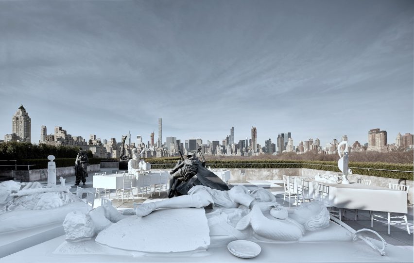 Theater of Disappearance Installation on roof of the Met in New York by Adrian Villar Rojas