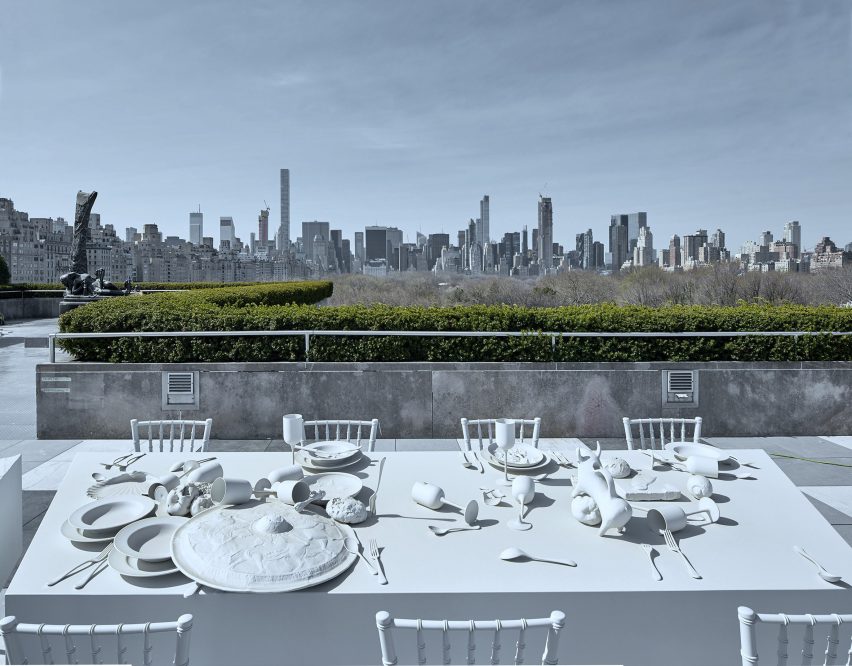 Theater of Disappearance Installation on roof of the Met in New York by Adrian Villar Rojas