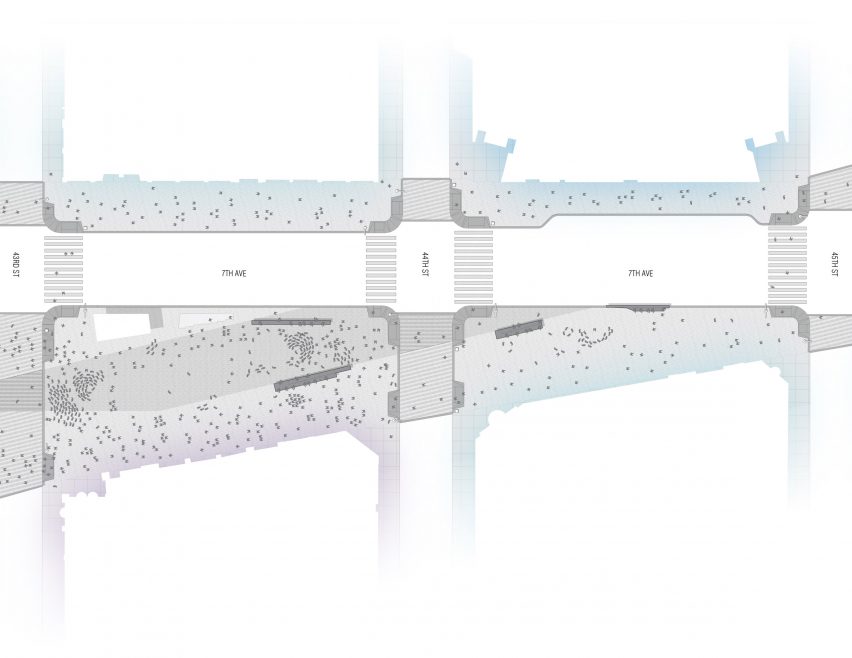 Diagram of Snøhetta's Redisgn for New York's Times Square