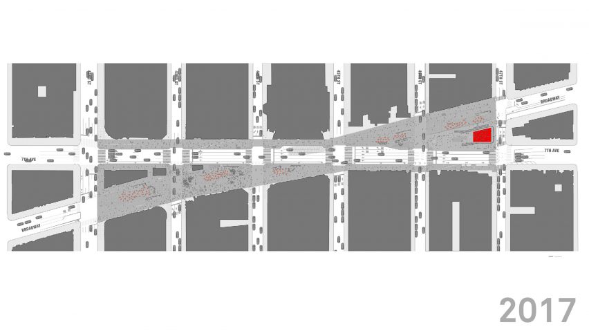 Diagram of Snøhetta's Redisgn for New York's Times Square