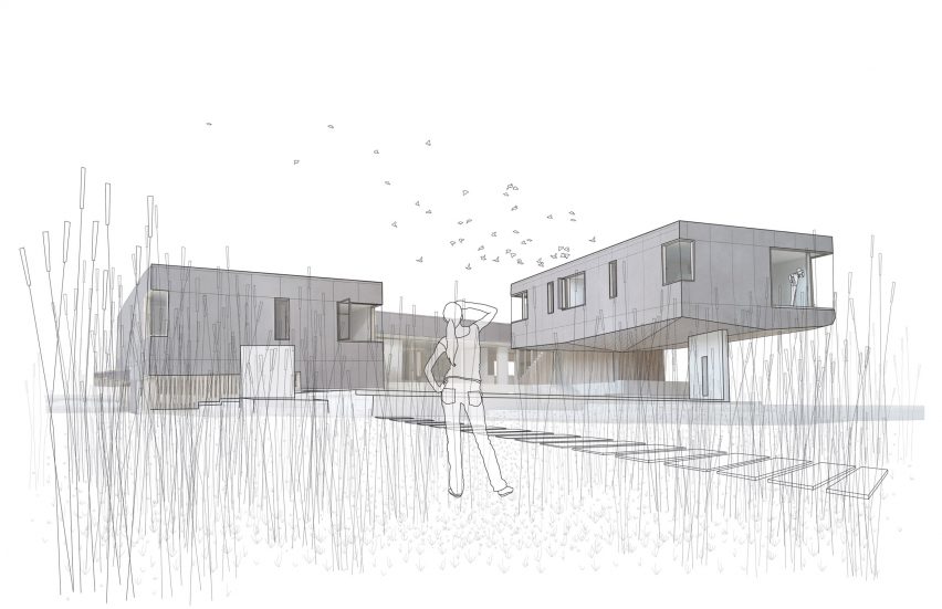 Drawing of Watermill House by Office of Architecture