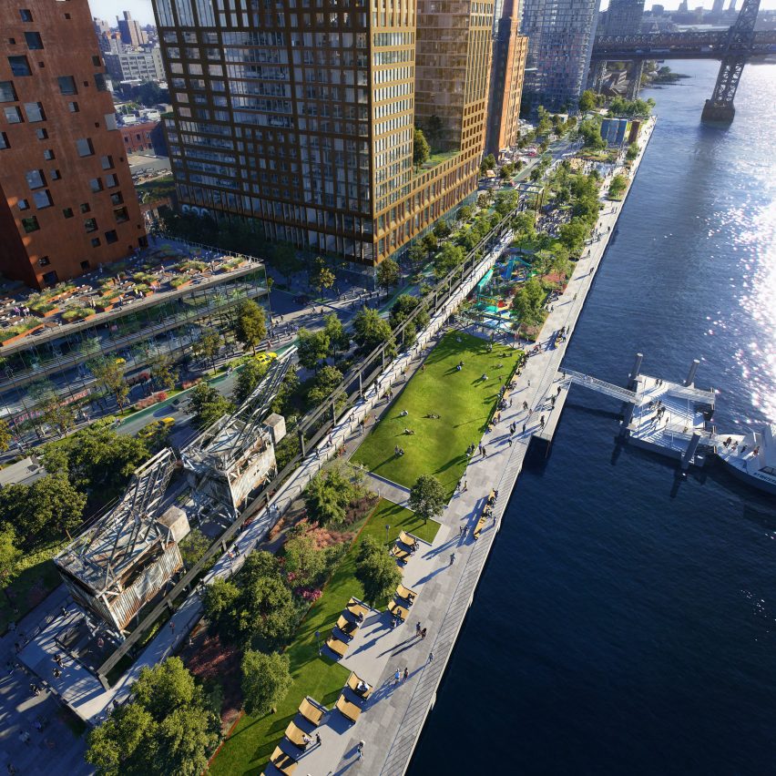 Domino Sugar Factory site converted in Williamsburg park by James Corner Field Operations