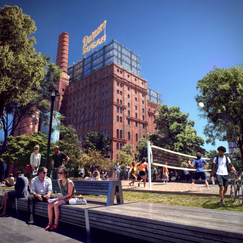 Domino Sugar Factory site converted in Williamsburg park by James Corner Field Operations