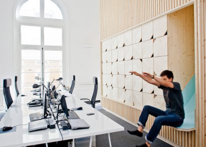 Wooden meeting rooms, France, Estelle Vincent
