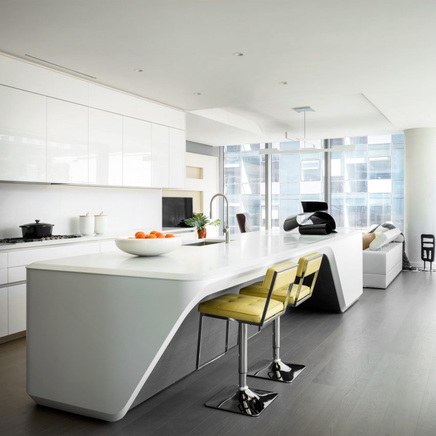 Interior of Zaha Hadid's 520 West 29th Street Apartments