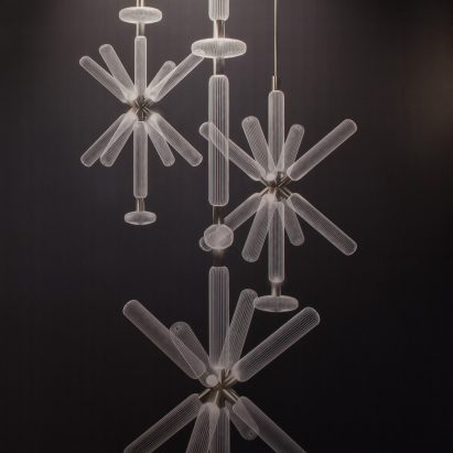 Yabu Pushelberg presents handblown celestial lighting collection for Lasvit