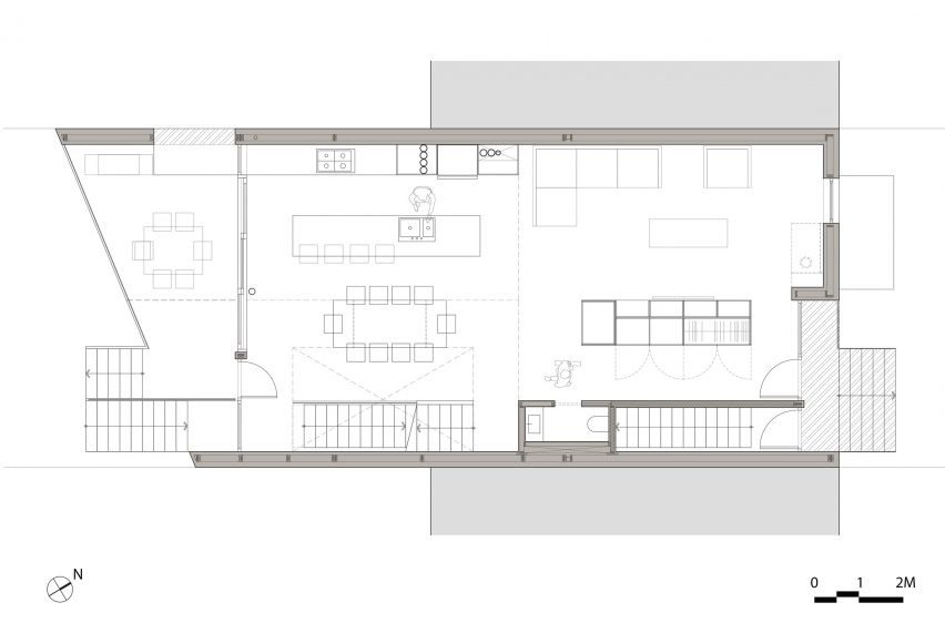 Ground floor plan of 1st Avenue Residence by Architecture Microclimat