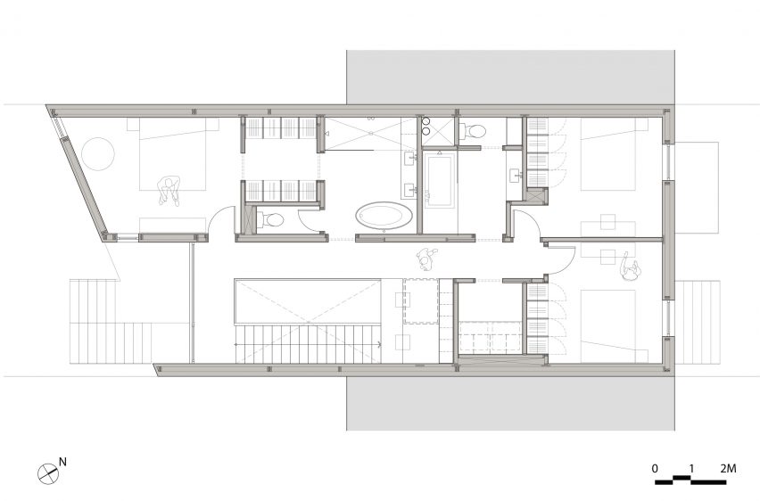 First floor plan of 1st Avenue Residence by Architecture Microclimat