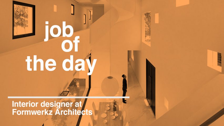 Job of the day: interior designer at Formwerkz Architects