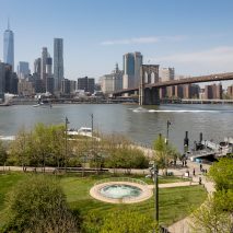 Anish Kapoor's Descension installed in Brooklyn Bridge Park