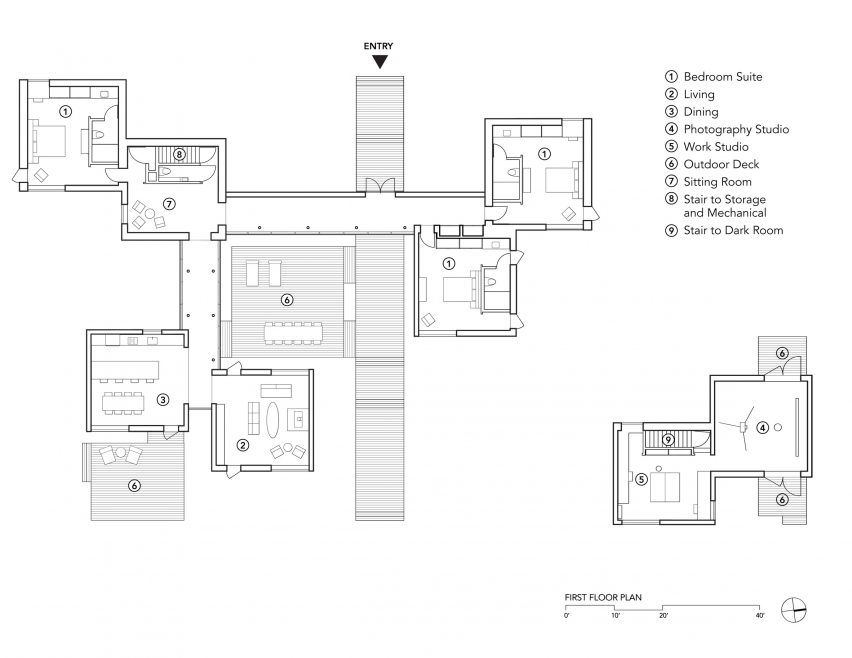 Floor plan of Artist Retreat by Gluck +