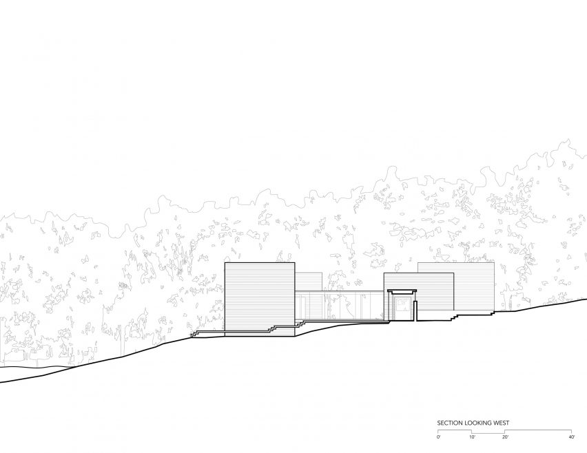 Elevation plan of Artist Retreat by Gluck +