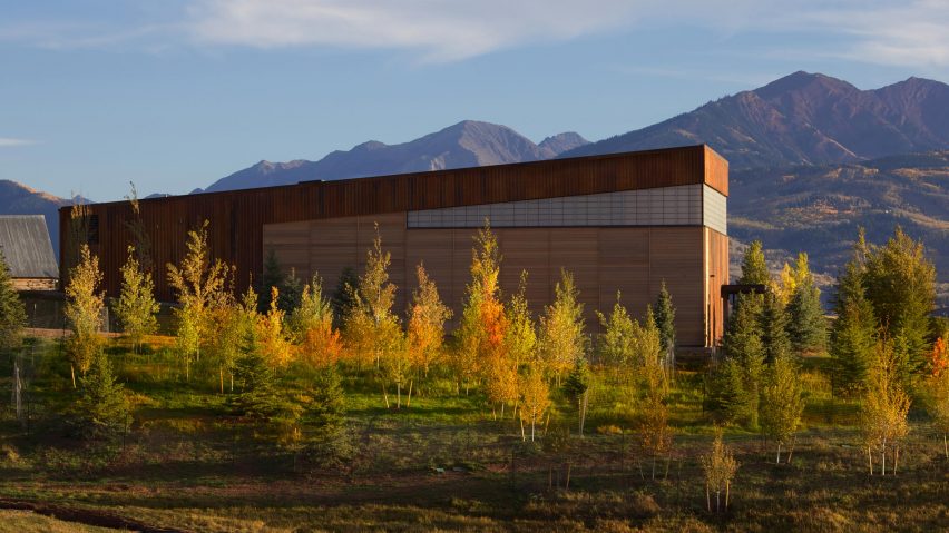 Studio B pairs weathering steel with red cedar for extension to remote Colorado school
