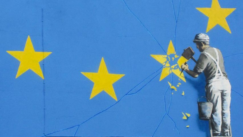 Banksy Brexit wall mural in Dover