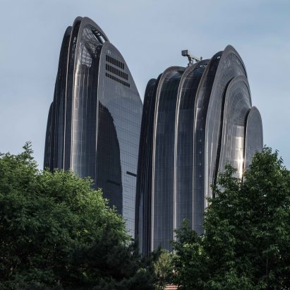 MAD’s mountain-shaped tower complex nears completion in Beijing