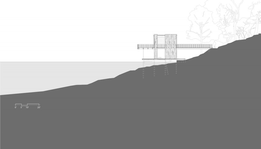 Elevation of Bunny Run Boat Dock by Andersson-Wise