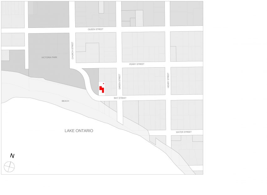 Site plan of Corbourg residence by Trevor Horne Architects and Philip Goldsmith