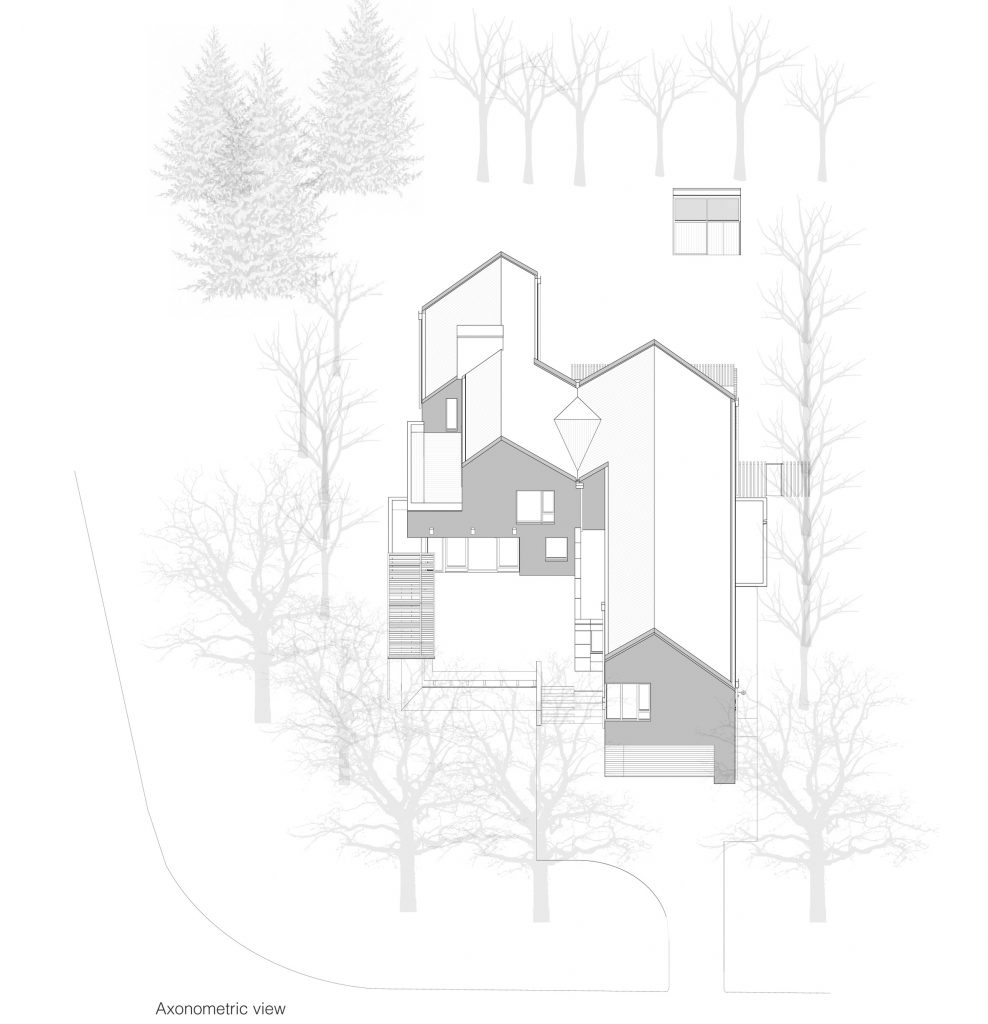 Axonometric plan of Corbourg residence by Trevor Horne Architects and Philip Goldsmith