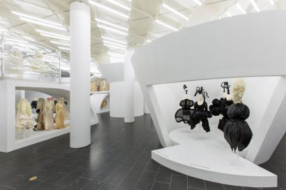 Comme des Garçons fashion exhibition at The Met in New York; Gallery View, Clothes/Not Clothes: Form/Function