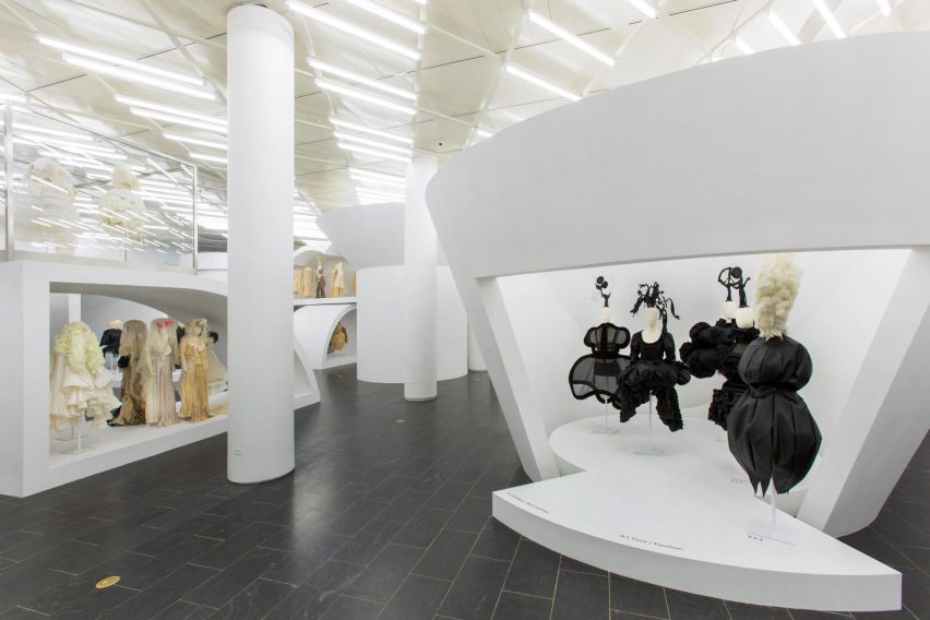 Comme des Garçons fashion exhibition at The Met in New York; Gallery View, Clothes/Not Clothes: Form/Function