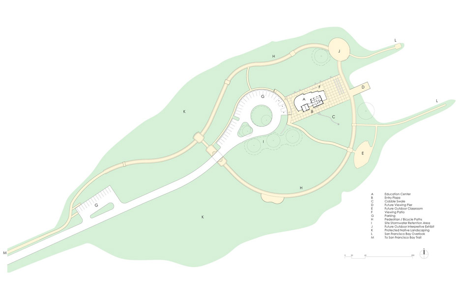 Site plan of Cooley Landing Education Center by FOG Studio