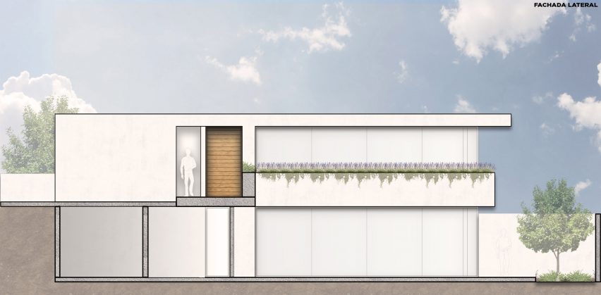 Section of Plan for House S1 by Evelop Arquitectura