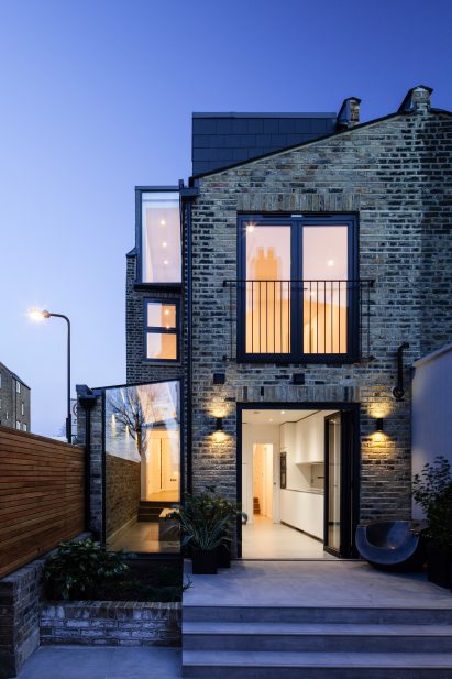 London house extension by Mulroy Architects, with furnishings by Manea Kella
