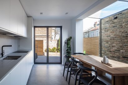 London house extension by Mulroy Architects, with furnishings by Manea Kella