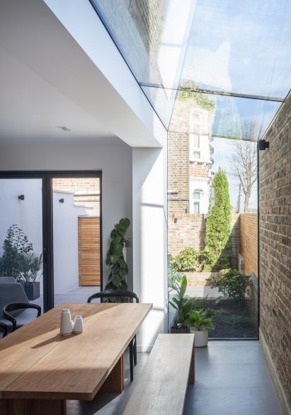 London house extension by Mulroy Architects, with furnishings by Manea Kella