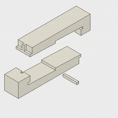 Tetris-like gifs animate traditional Japanese joinery techniques