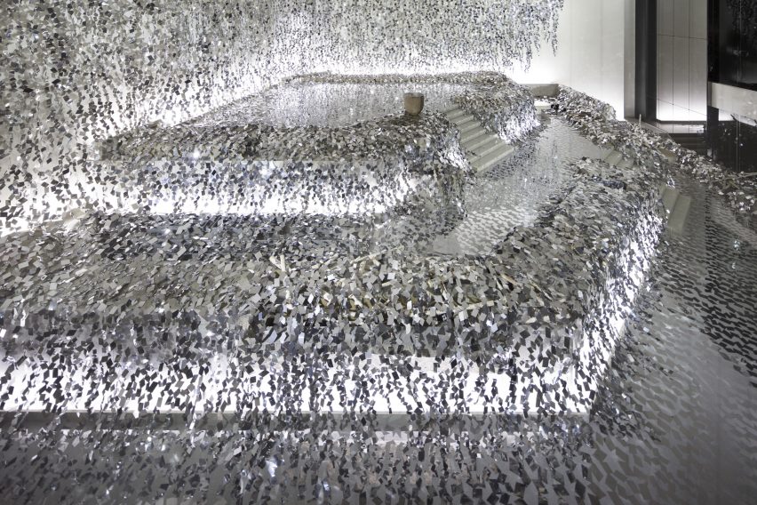 Kaleidoscopic ivy installation by Nendo