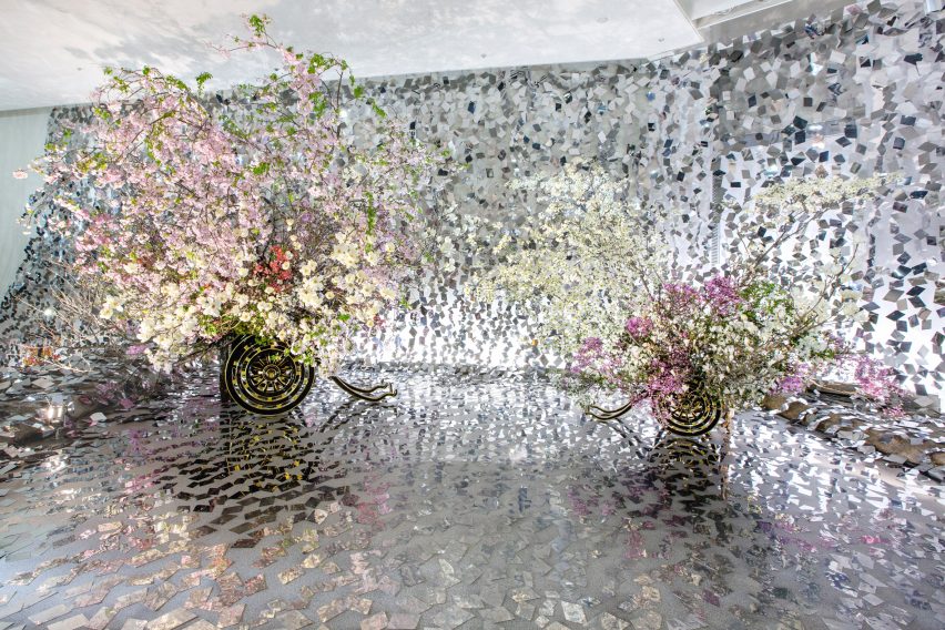 Kaleidoscopic ivy installation by Nendo