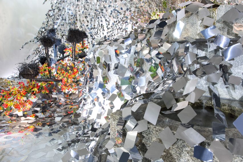 Kaleidoscopic ivy installation by Nendo