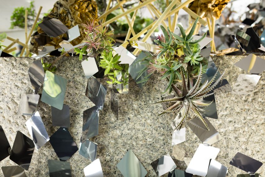 Kaleidoscopic ivy installation by Nendo