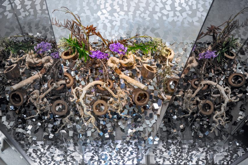 Kaleidoscopic ivy installation by Nendo