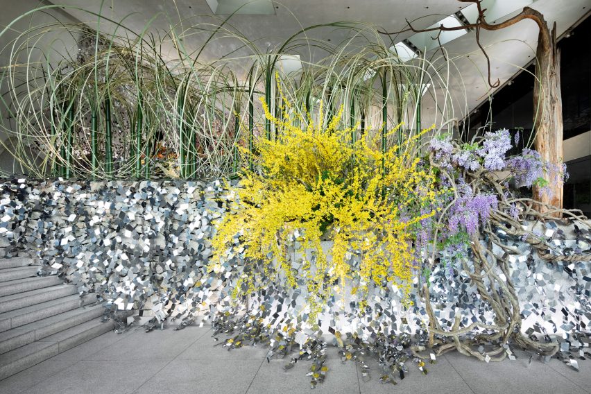 Kaleidoscopic ivy installation by Nendo