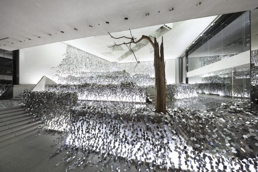 Kaleidoscopic ivy installation by Nendo