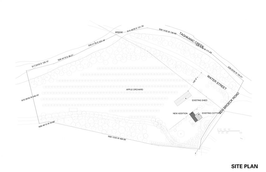 site plan of Ten Broeck Cottage by Ten Broeck Cottage