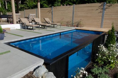 Modpool - cargo container converted into pool