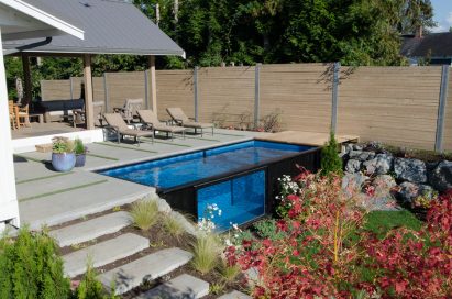 Modpool - cargo container converted into pool