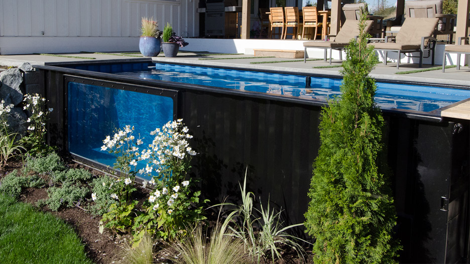 Modpools repurposes used shipping containers as swimming pools and hot tubs
