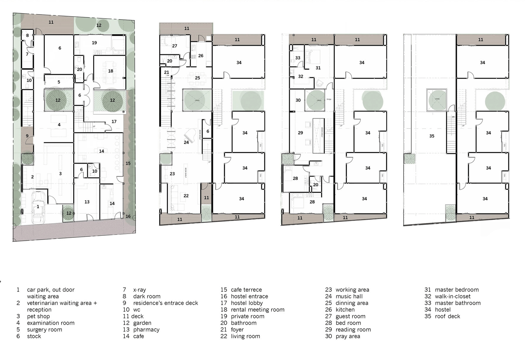 Multi-place house by EKAR Architects