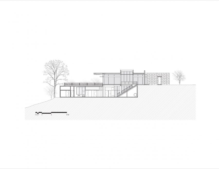 Section of Murray Music Hous by Carazo Arquitectos
