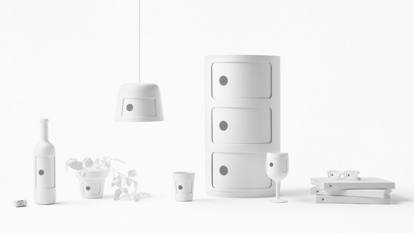 Nendo turns cups and plant pots into mini versions of Kartell’s Componibili storage unit
