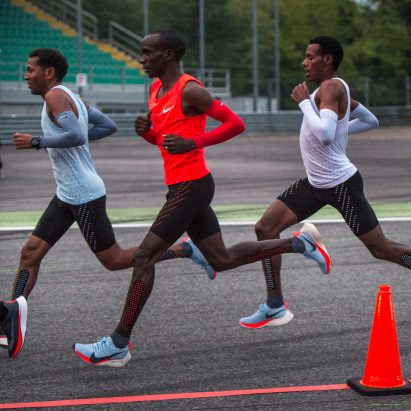 Athletes wear custom-engineered Nike trainers in attempt to break two-hour marathon barrier