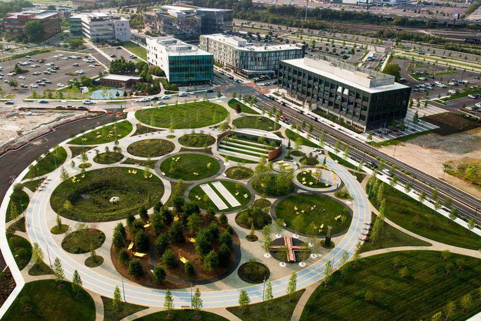 Philadelphia Navy Yards Central Green by James Corner Field Operations