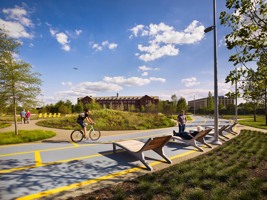 Philadelphia Navy Yards Central Green by James Corner Field Operations