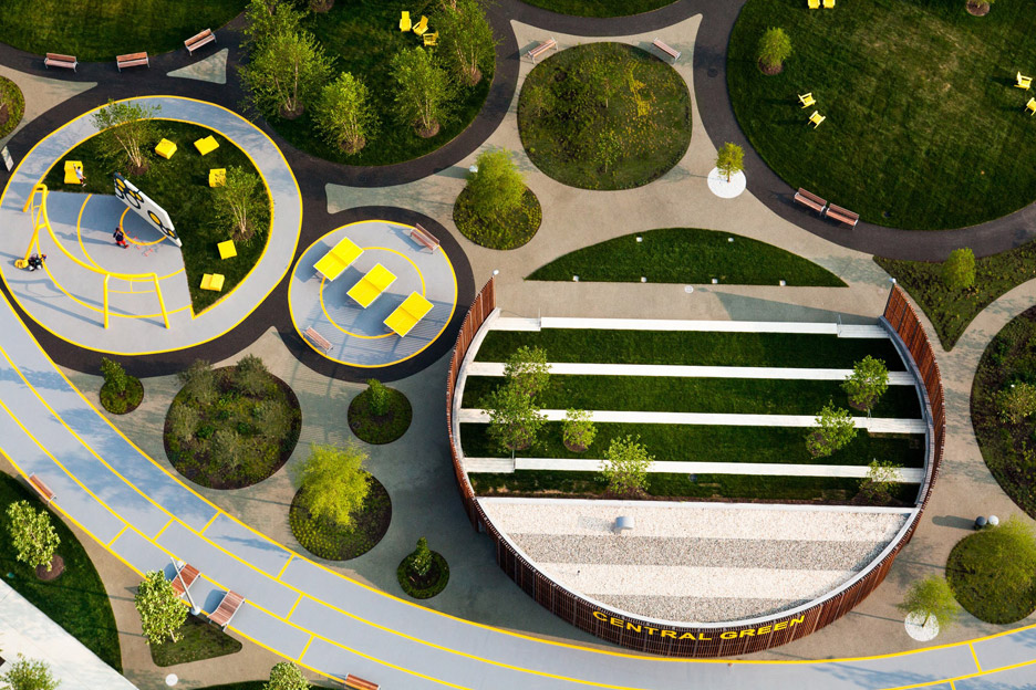 Philadelphia Navy Yards Central Green by James Corner Field Operations